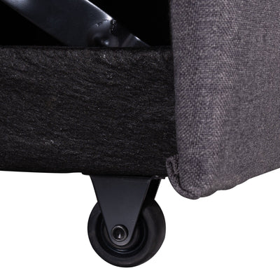 Convertible L-Shaped Sectional Sofa with Pull-Out Bed and Storage Space, 2 Tossing Cushions