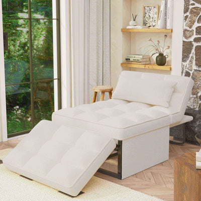 Convertible Sofa Bed Sleeper Sofa Chair Couch Folding Ottoman Recliner Chairs for Living Room