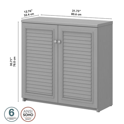 Fairview Storage Cabinet with Doors and Shelves by Bush Furniture - 31.73L x 12.76W x 30.71H
