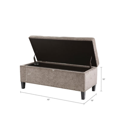 Madison Park Shandra II Tufted Top Soft Close Storage Bench