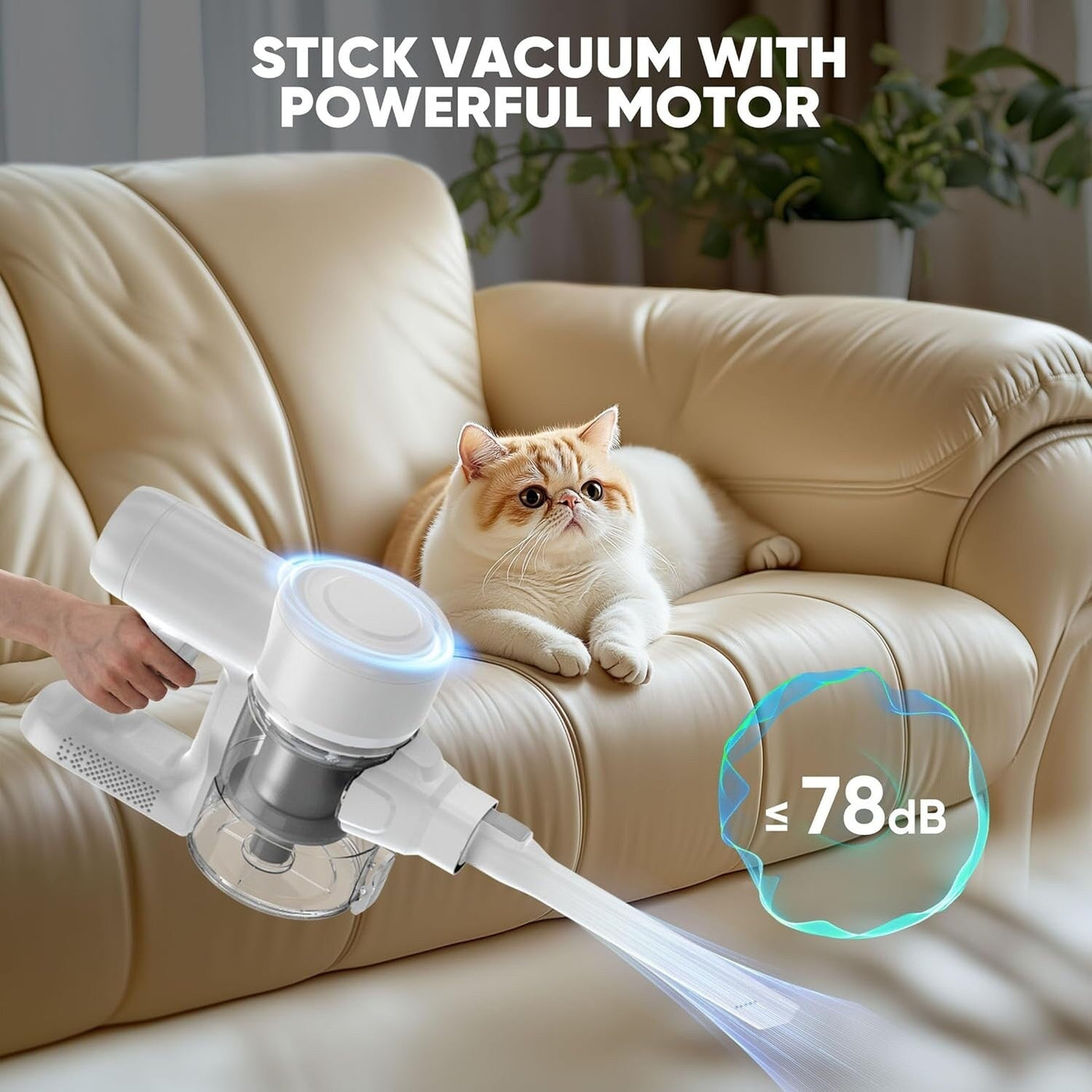 Cordless 3-in-1 Stick Vacuum Cleaner, Lightweight for Carpet, Hard Floors, Pet Hair, and Home Cleaning