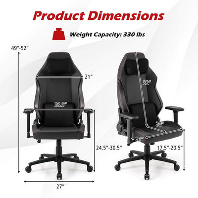 Costway Gaming Chair Ergonomic High Back Computer Chair with Rocking - See Details