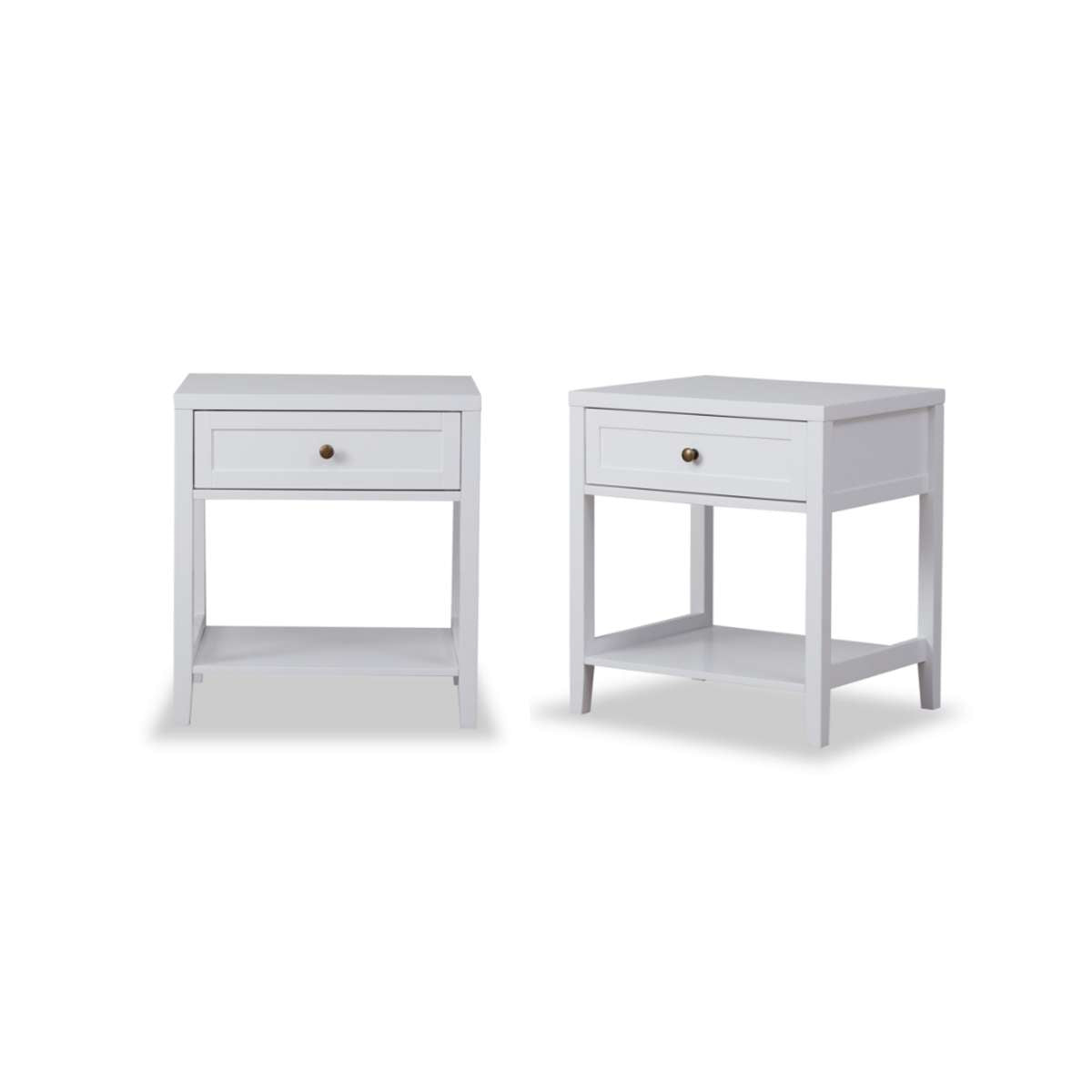Cove Bedside Table - White Bundle