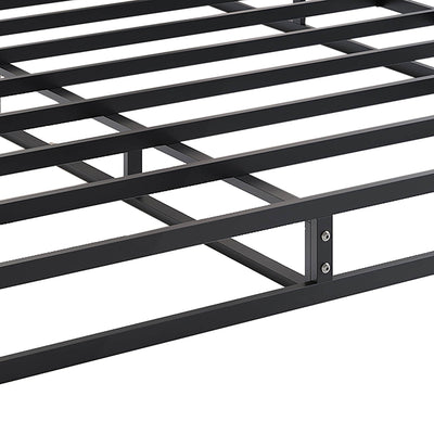 CraftPorch 5-Inch Metal Box Spring with Warm Grey Linen Cover