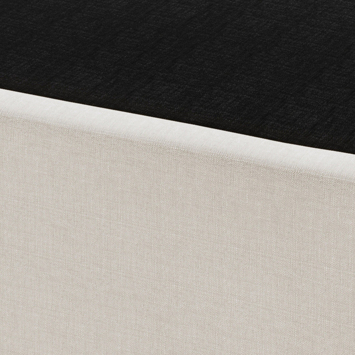 CraftPorch Solid Wood 5-Inch Box Spring Foundation with Wood Slats with Warm Grey Linen Cover