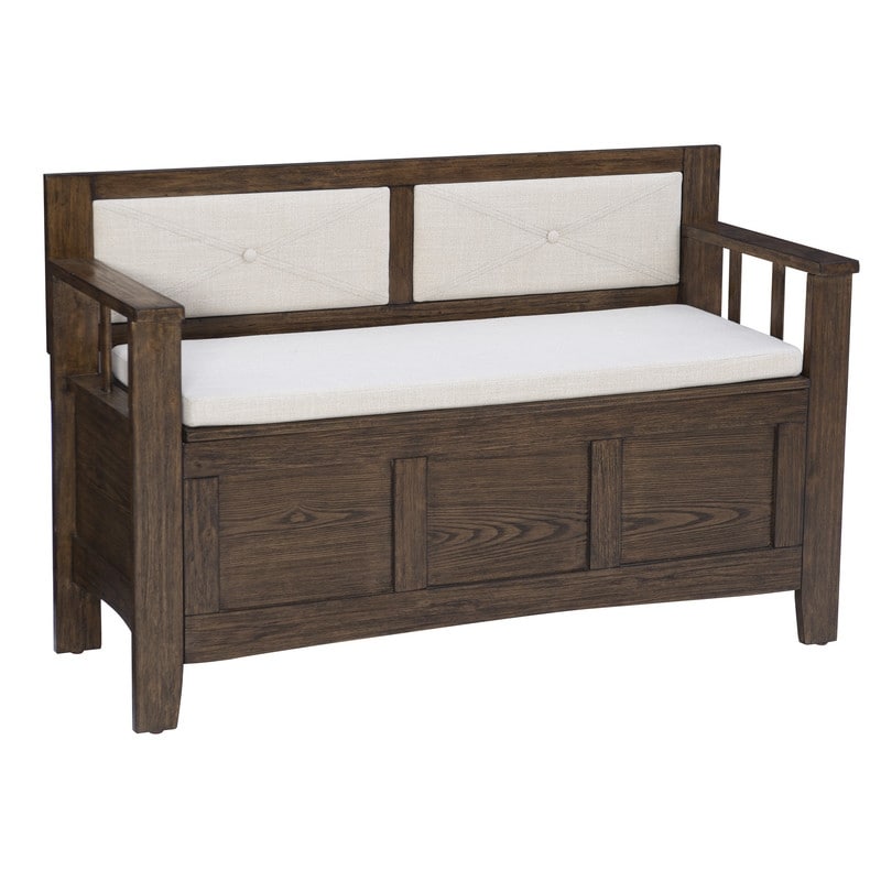 Dahlia Wood Flip Top Storage Entryway Bench