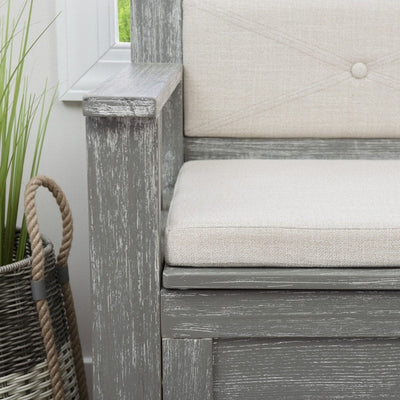 Dahlia Wood Flip Top Storage Entryway Bench