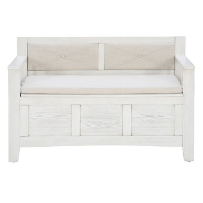 Dahlia Wood Flip Top Storage Entryway Bench