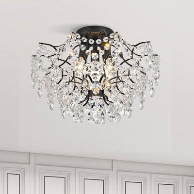 Dalia Elegant Indoor 3-light Crystal Flush Mount