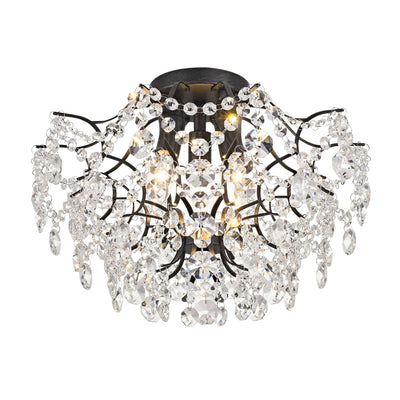 Dalia Elegant Indoor 3-light Crystal Flush Mount