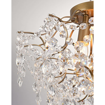Dalia Elegant Indoor 3-light Crystal Flush Mount