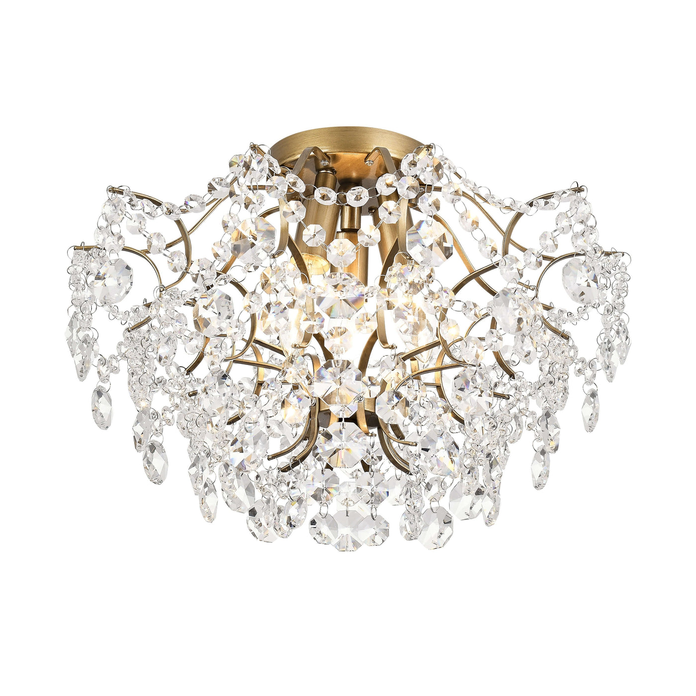 Dalia Elegant Indoor 3-light Crystal Flush Mount