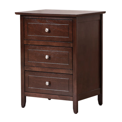 Daniel 3-drawer Transitional Wooden Nightstand