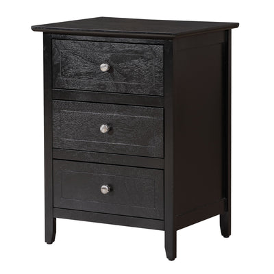 Daniel 3-drawer Transitional Wooden Nightstand