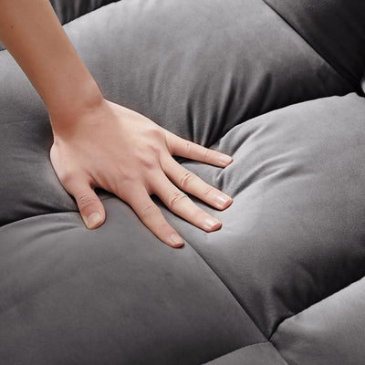 Dark Grey Modern 70.86 3 in 1 Single Convertible Sofa Bed with Adjustable Back and Moving Wheel for Living Room