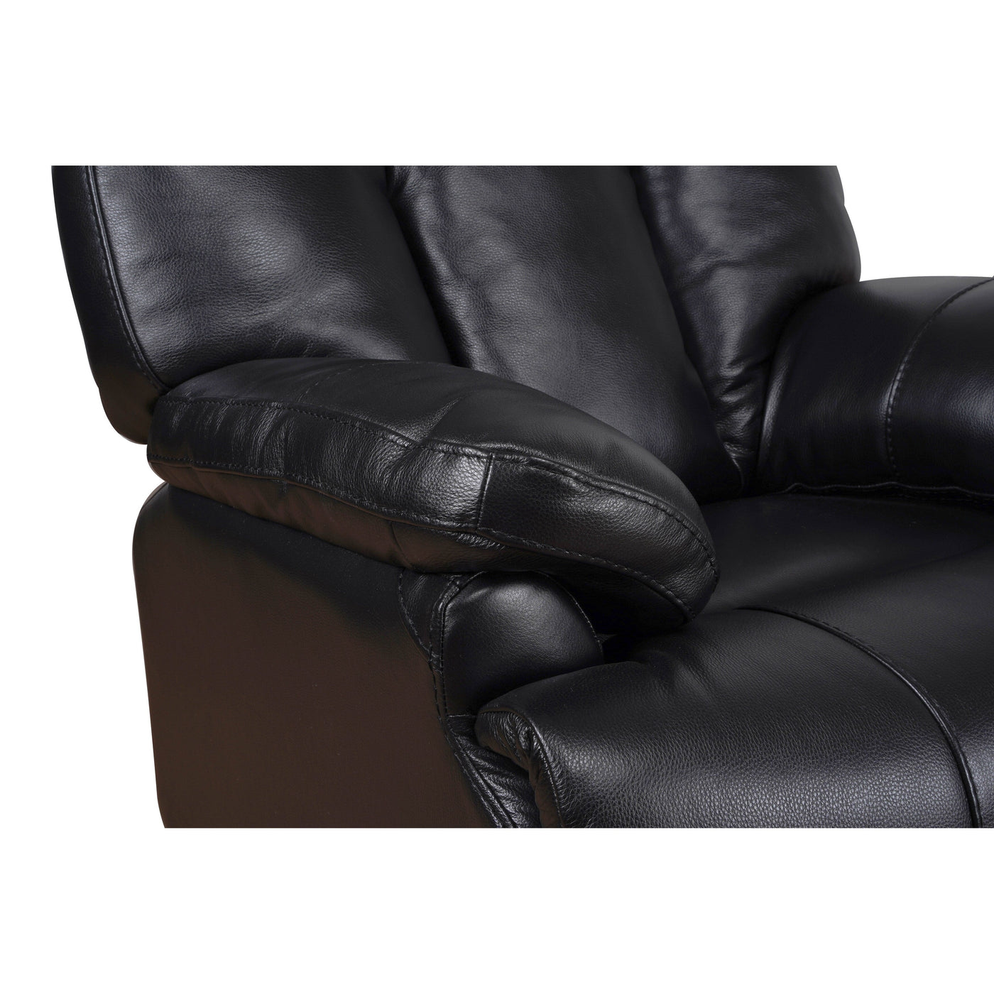Davin Top Grain Leather Genuine leather Brown Extendable Footrest Manual Recliner