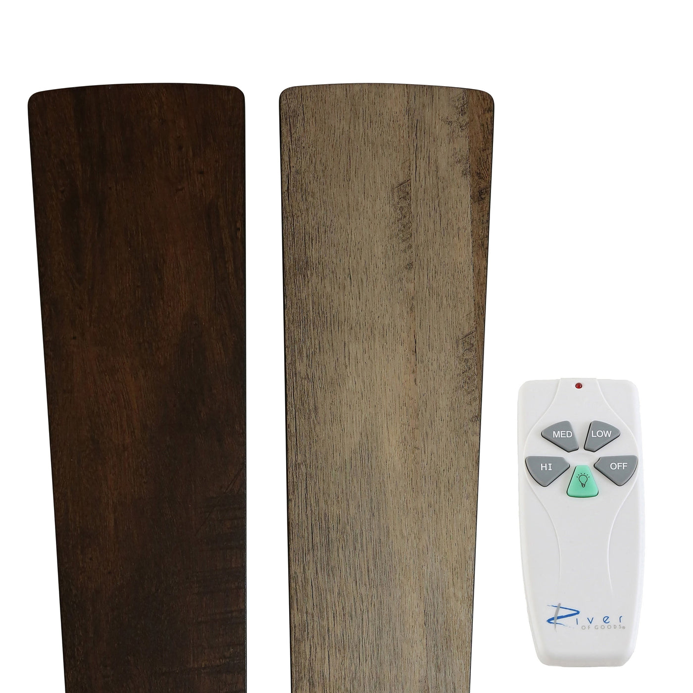 Della River of Goods Oil-Rubbed Bronze and Stained Glass 52-Inch 3-Light Remote-Controlled Ceiling Fan