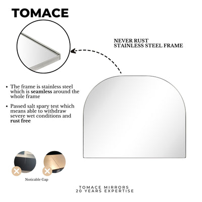 TEHOME Dezerae Large Arch Mirror for Mantel, 40'' W x 32'' H