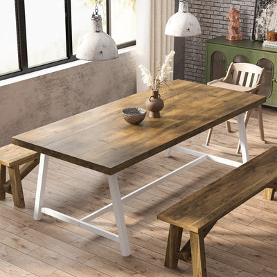 Dining Table for 8 People, 70.87-inch Rectangular Wood Kitchen Table