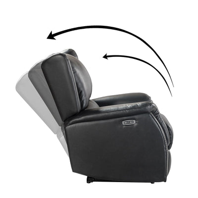 Eduardo Genuine Leather Power Recliner with USB Port Set of 2