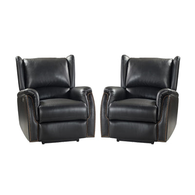 Eduardo Genuine Leather Power Recliner with USB Port Set of 2