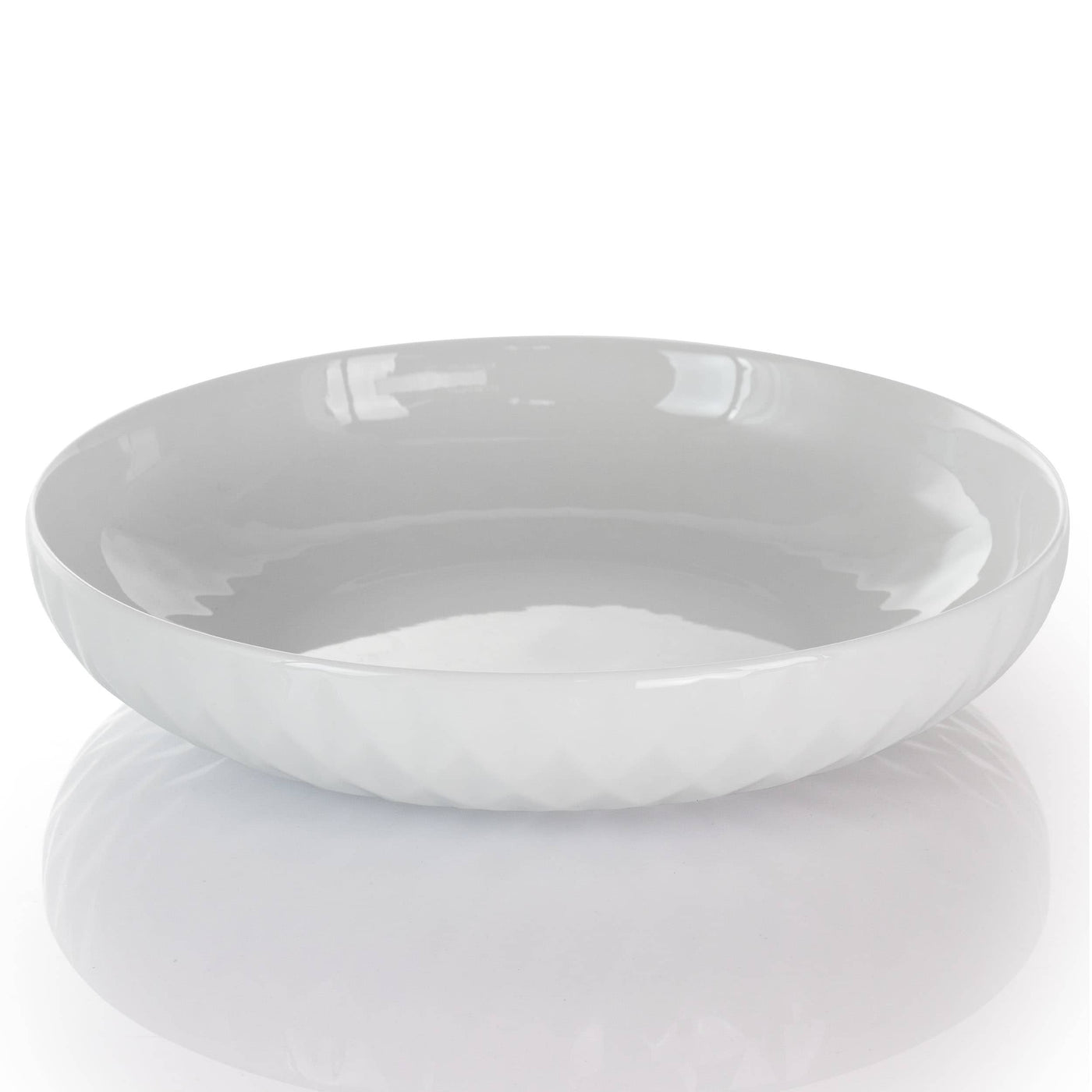 Elama Sienna 18 Piece Stoneware Dinnerware Set in White