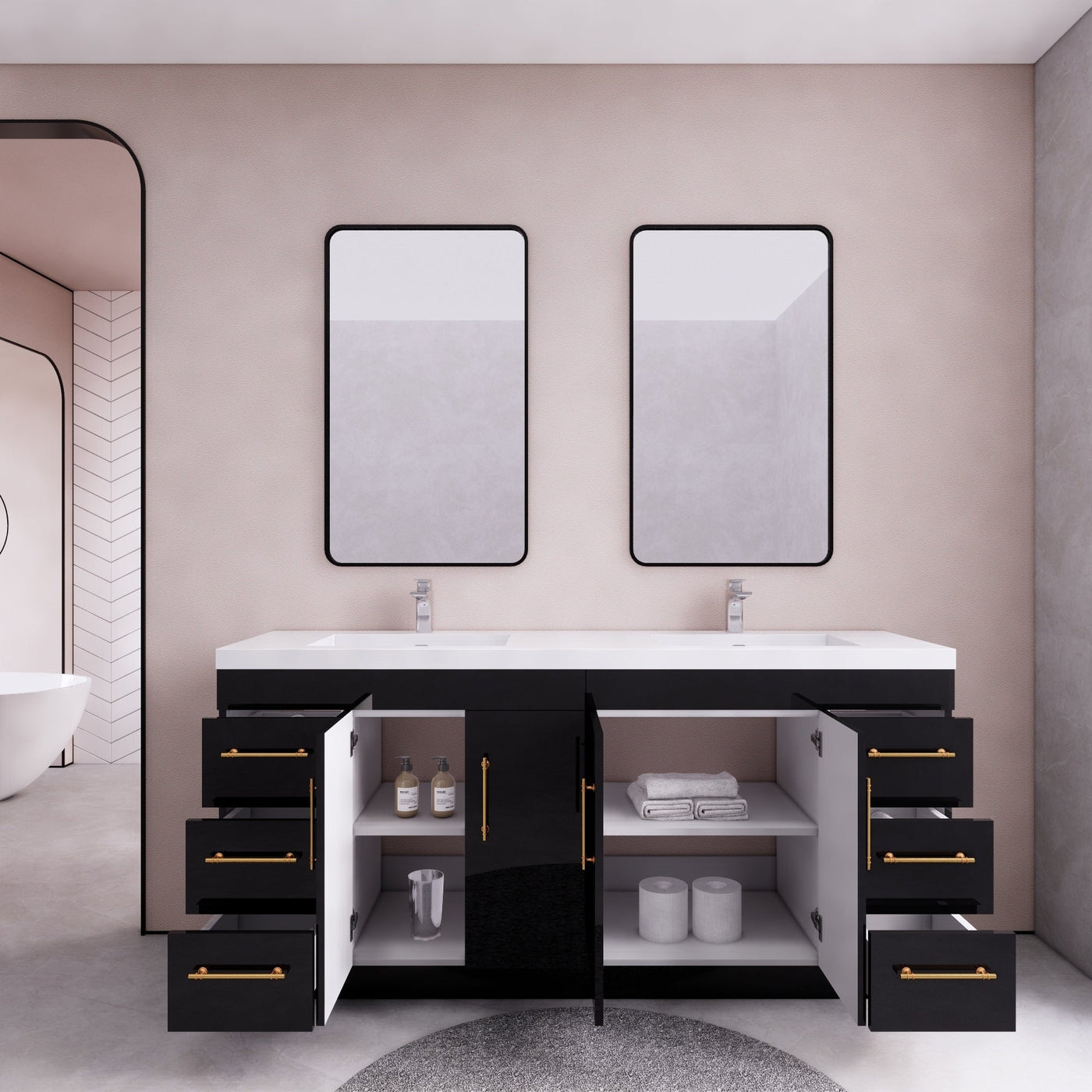 Eliza 72'' Freestanding Vanity with Double Sink