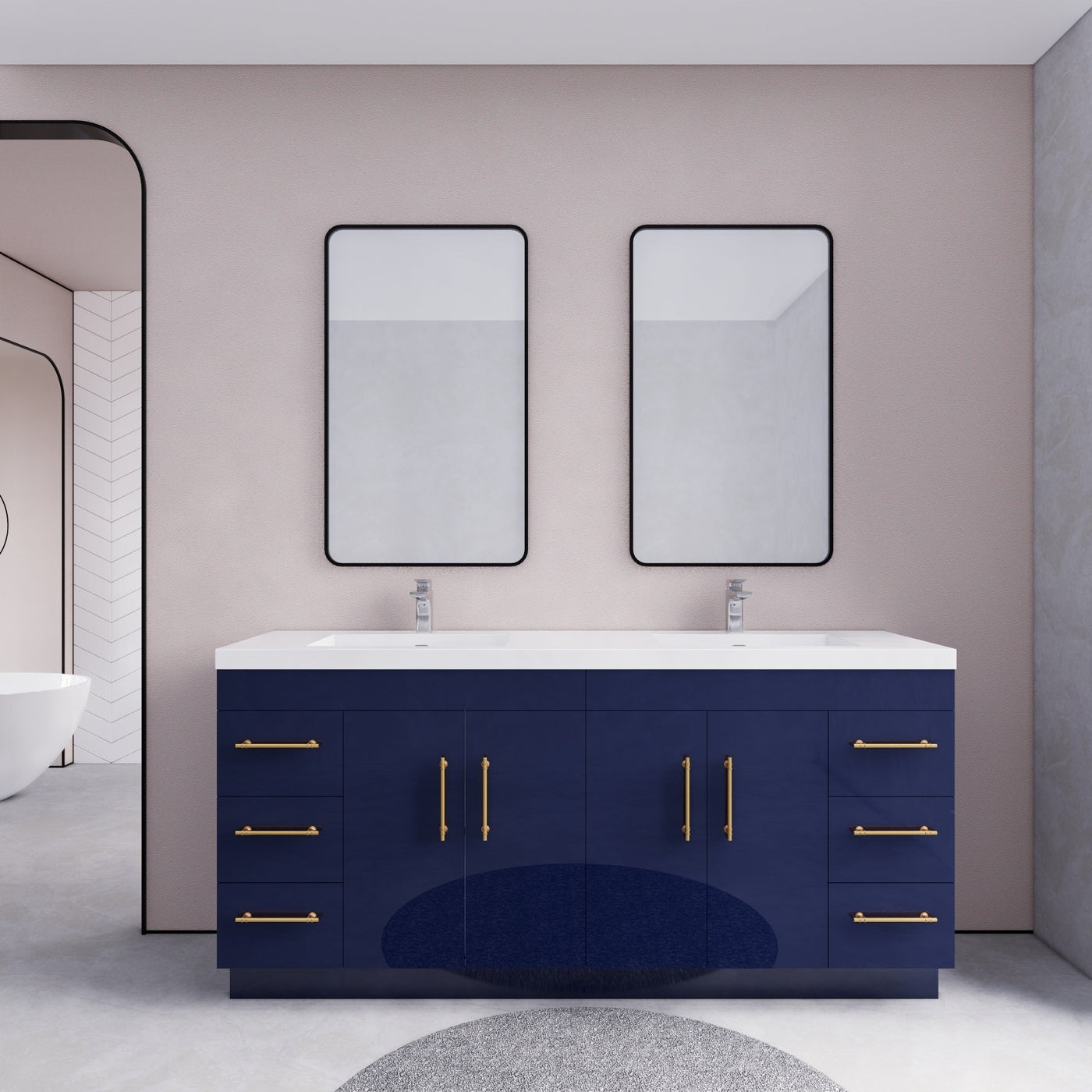 Eliza 72'' Freestanding Vanity with Double Sink