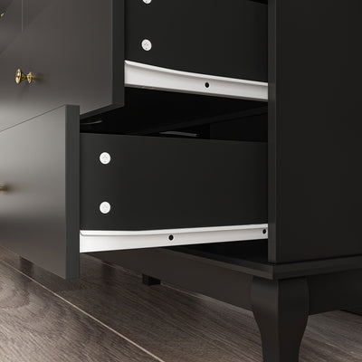 10 Drawer Double Dresser for Bedroom White Dresser Wide Storage