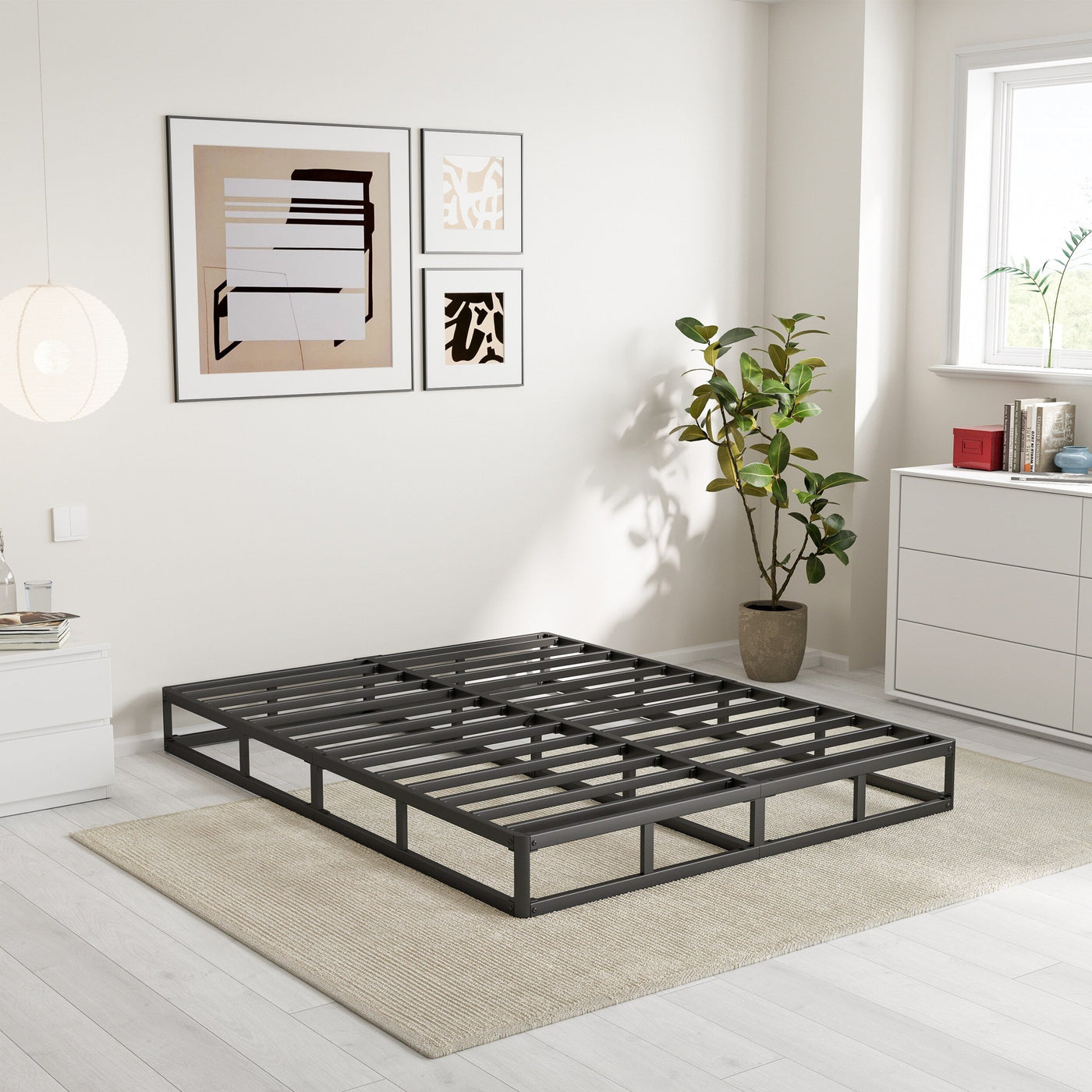 5 Inch Low Profile Metal Spring, Heavy Duty Structure with Grey Cover