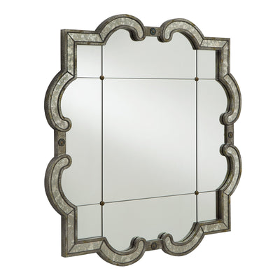 Fantina Antique Silver Paned Wall Mirror by iNSPIRE Q Classic