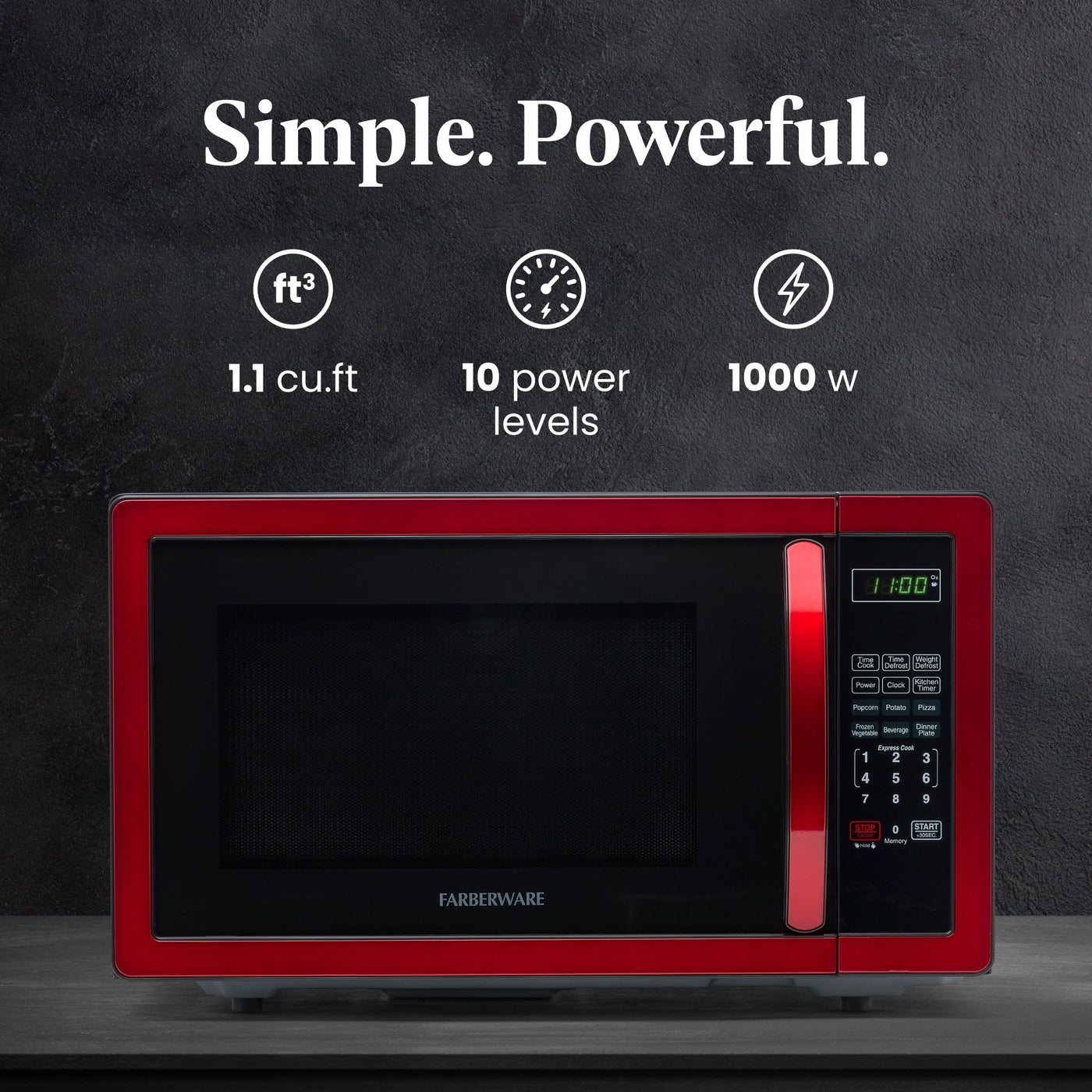 Farberware Classic 1.1 Cu. Ft. 1000-Watt Microwave Oven