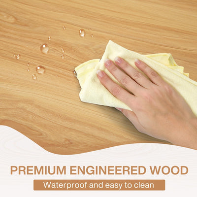 Farmhouse Dining Table for 6 People, 70.8-Inch Rectangular Wood Kitchen Table