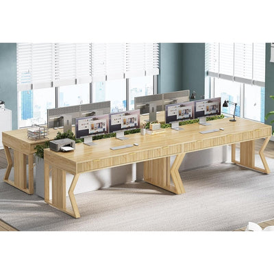 Farmhouse Executive Desk Home Office Desk File Drawer Monitor Stand Power Outlet