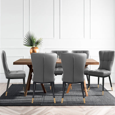 Faux Leather Upholstered Dining Chairs Set of 2/4