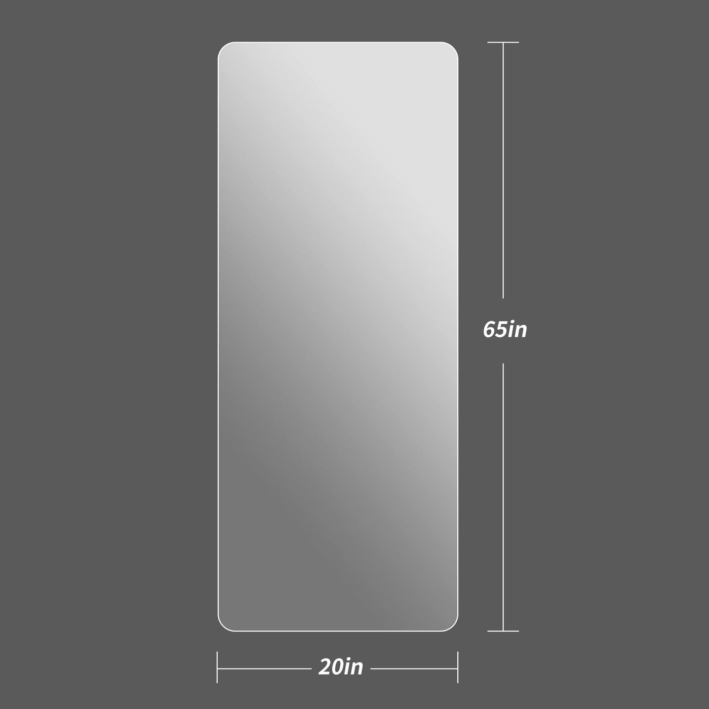Full Length Wall Mounted Frameless Body Mirror