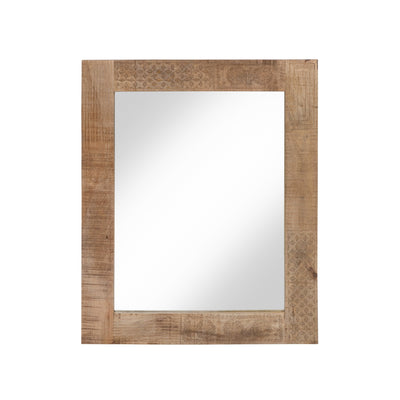 Carina Rustic Natural Solid Wood Wall Mirror by Furniture of America