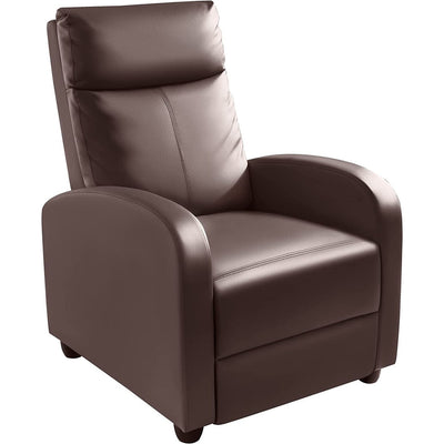 Furniwell PU Leather Sofa Recliner with Padded Seat and Backrest.