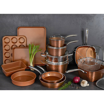 Gotham Steel Hammered 20pc Non Stick Cookware Set