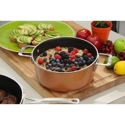 Gotham Steel Nonstick Pots and Pans 10 Pc Cookware Set, Copper