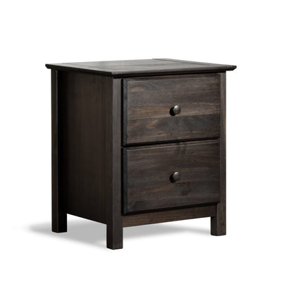 Grain Wood Furniture Shaker 2-drawer Solid Wood Nightstand