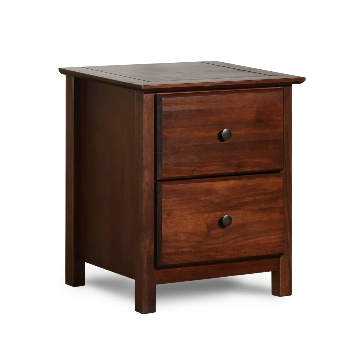 Grain Wood Furniture Shaker 2-drawer Solid Wood Nightstand