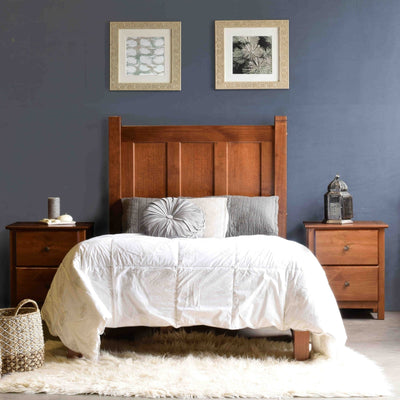 Grain Wood Furniture Shaker Solid Wood Panel Platform Bed