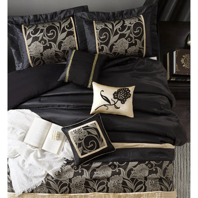 Nanshing Brie 9 Piece Floral Jacquard Comforter Set