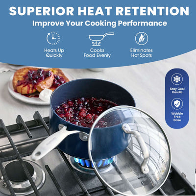 Granitestone Blue 20 Pc Nonstick Cookware Set