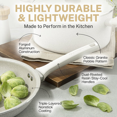 Granitestone Desert Cream 20 PC Nonstick Cookware and Bakeware Set