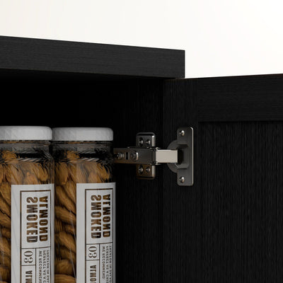 HOMCOM 63 2-Door Kitchen Pantry, Freestanding Storage Cabinet with 5-tier Shelving and 2 Adjustable Shelves for Dining Room