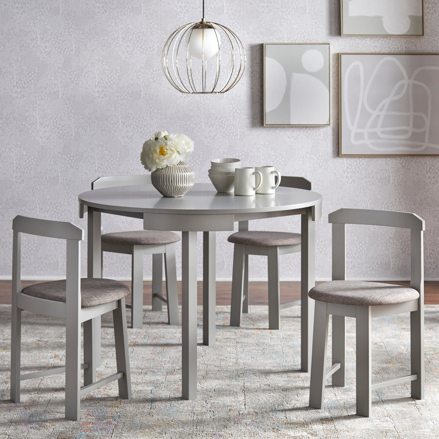 Harrisburg Tobey 5-piece Compact Round Dining Set
