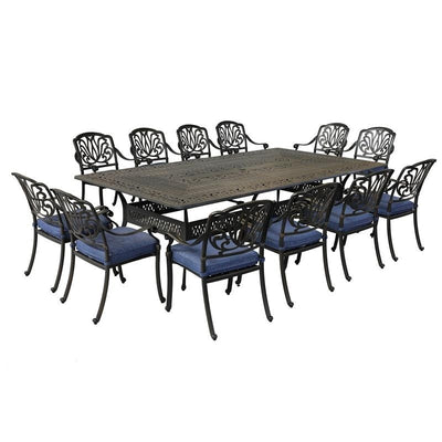Manasquan 13-piece Gunmetal Aluminum Dining Set by Havenside Home