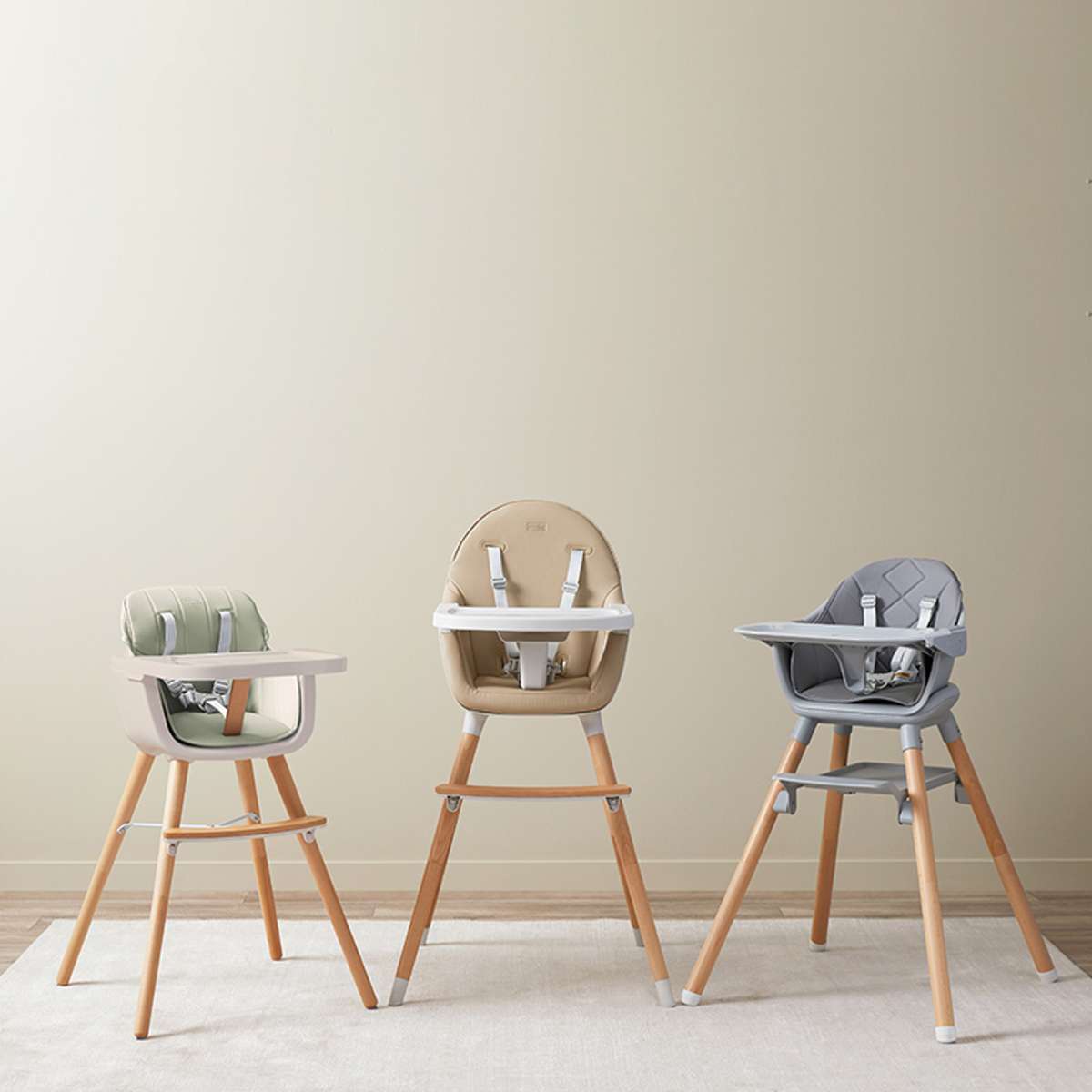 Jenson Natural Highchair - Grey